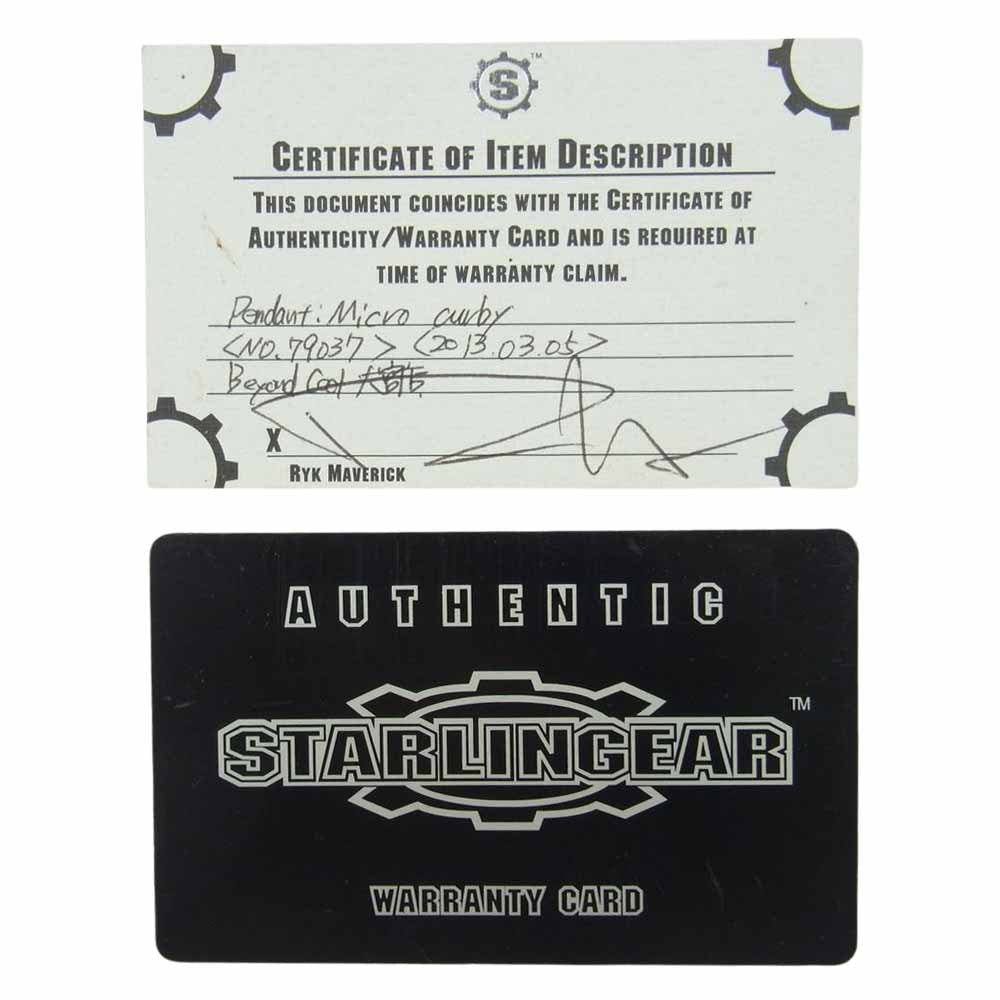 STARLIN GEAR スターリンギア ギャランティカード付属 マイクロカービー ペンダントトップ シルバー系【中古】