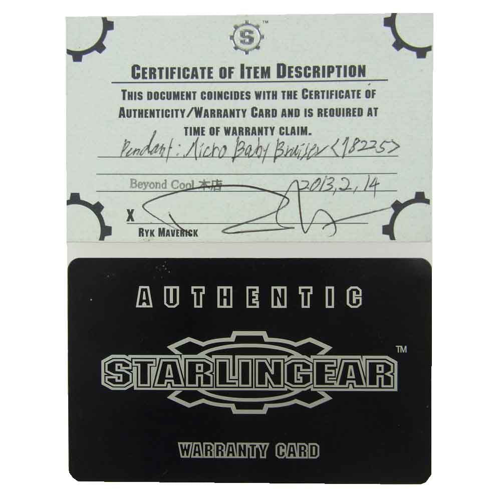 STARLIN GEAR スターリンギア ギャランティカード付属 マイクロベイビーブルーザー ペンダントトップ シルバー系【中古】