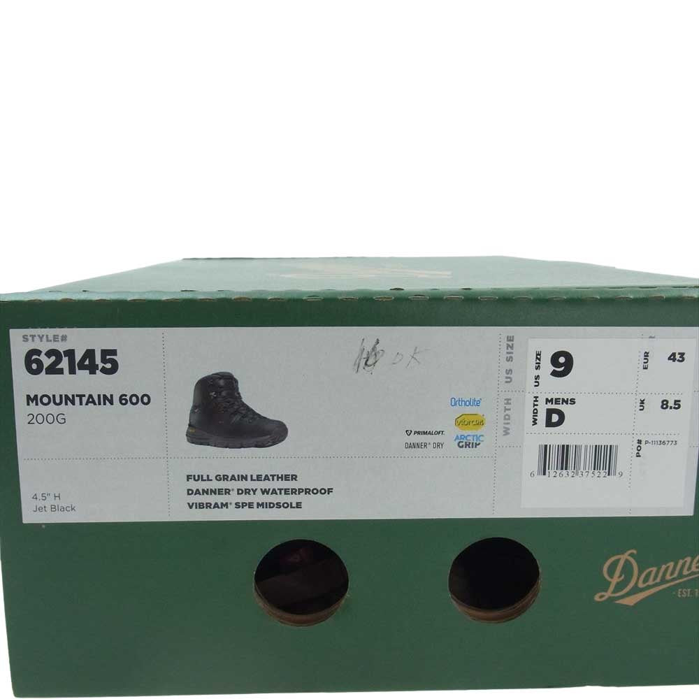 Danner ダナー 62145 Mountain 600 4.5 200G マウンテン ブーツ ブラック系 US 9【中古】