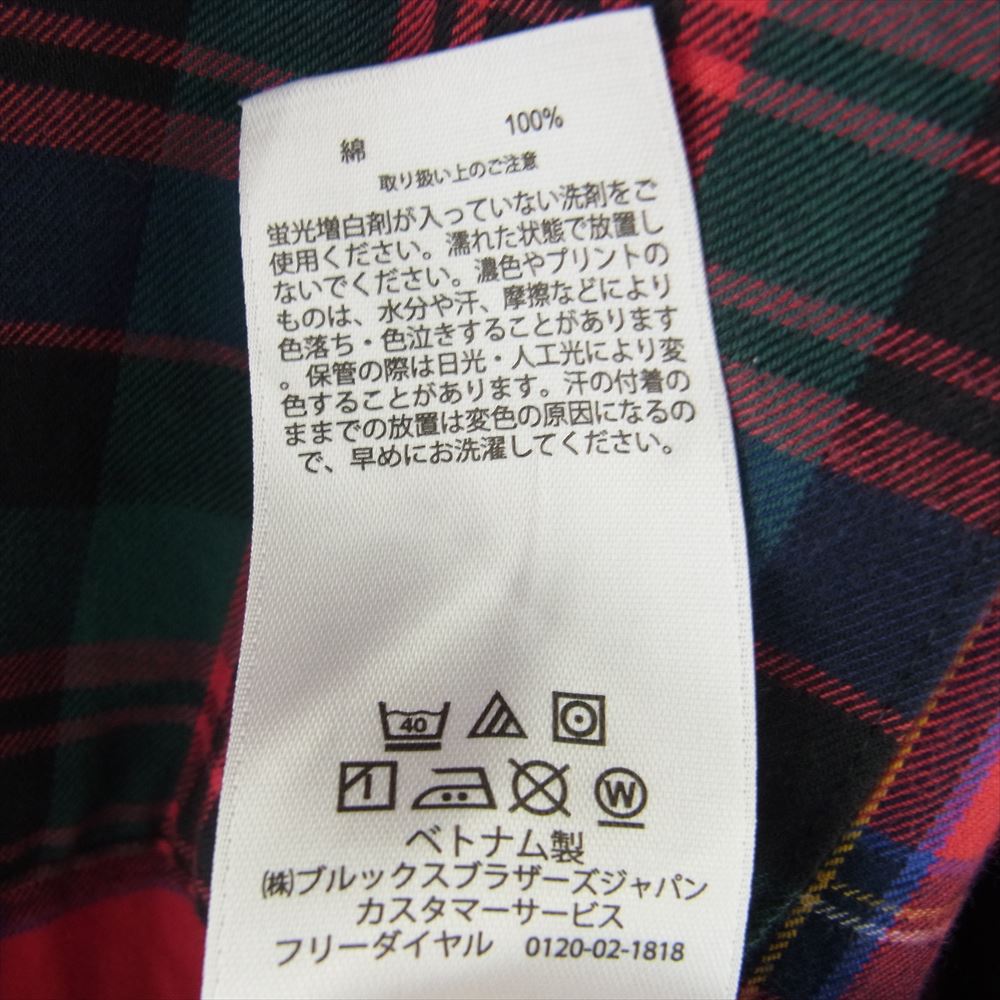 Brooks Brothers ブルックスブラザーズ マルチチェック ボタンダウン 長袖シャツ レッド系 L【中古】
