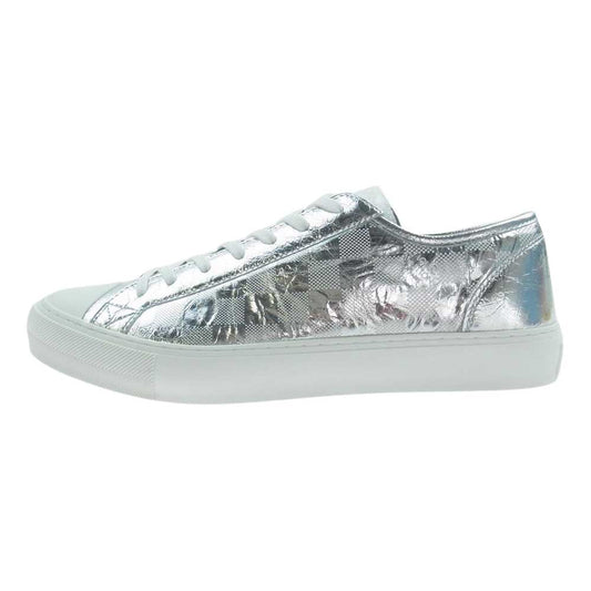 LOUIS VUITTON ルイ・ヴィトン ダミエ Tattoo タトゥーライン メタリック スニーカー シルバー シルバー系 ホワイト系 7(26cm)【極上美品】【中古】