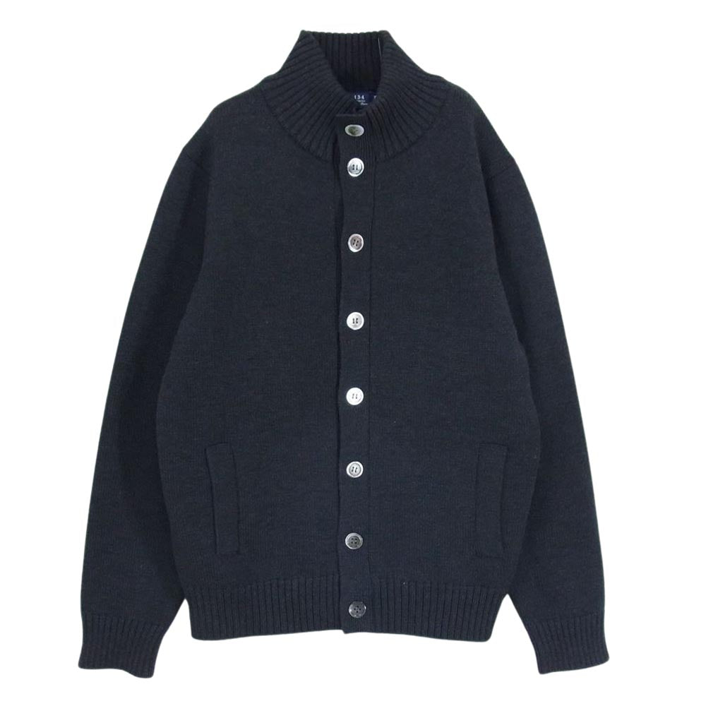 鎌倉シャツ WOOL カーディガン チャコール系 L【中古】