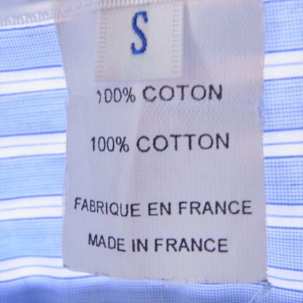 COMME des GARCONS コムデギャルソン FZ-B115 SHIRT フランス製 FOREVER WIDE CLASSIC フォーエバー ワイド クラシック ストライプ 長袖  シャツ  ライトブルー系 ホワイト系 S【中古】