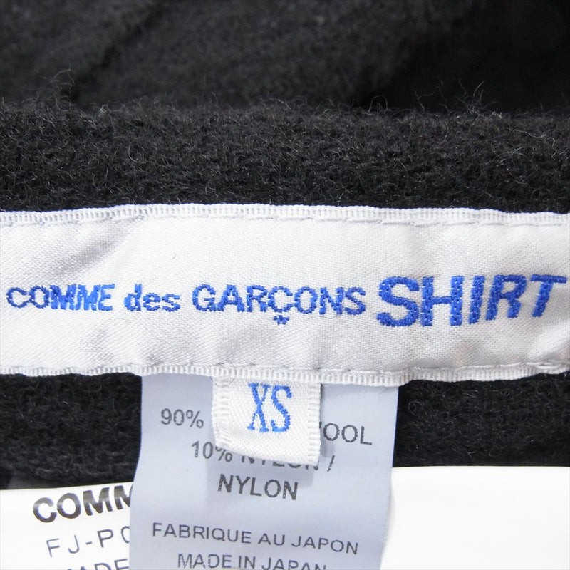COMME des GARCONS コムデギャルソン 22AW FJ-P002 SHIRT plain broadcloth wool ウール スラックス ブラック系 XS【中古】