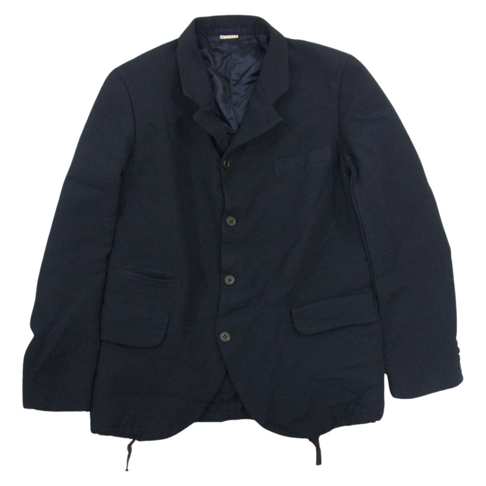 COMME des GARCONS HOMME DEUX コムデギャルソンオムドゥ 21SS DG-J048 ポリエステル 縮絨 ジャケット ネイビー系 S【中古】