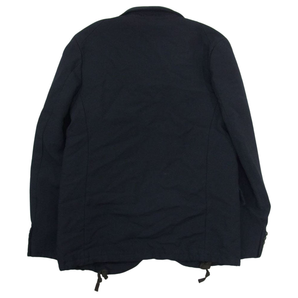 COMME des GARCONS HOMME DEUX コムデギャルソンオムドゥ 21SS DG-J048 ポリエステル 縮絨 ジャケット ネイビー系 S【中古】