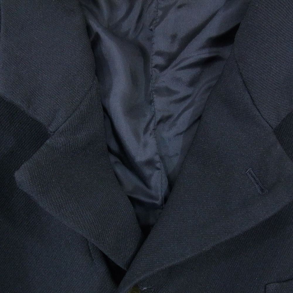 COMME des GARCONS HOMME DEUX コムデギャルソンオムドゥ 21SS DG-J048 ポリエステル 縮絨 ジャケット ネイビー系 S【中古】