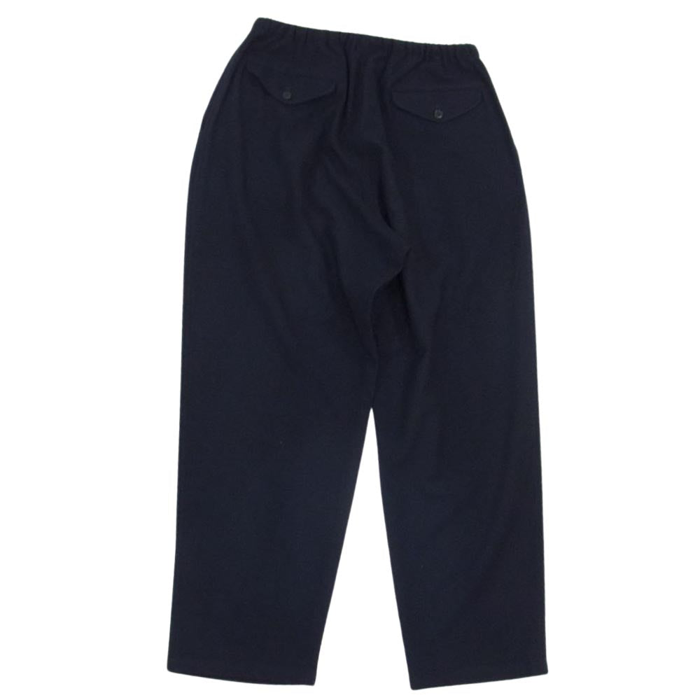 COMOLI コモリ 22AW W03-03006 リファインウール イージー ドローストリング スラックス ネイビー系 1【中古】