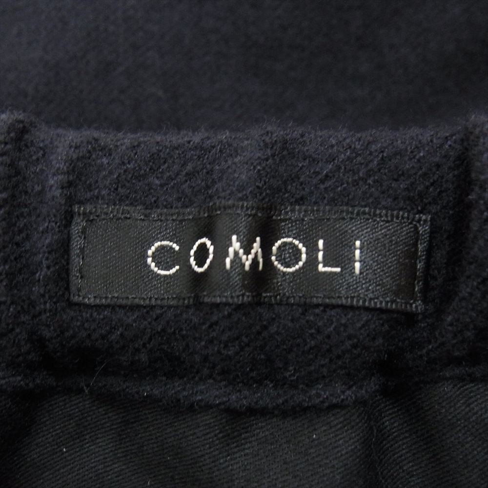 COMOLI コモリ 22AW W03-03006 リファインウール イージー ドローストリング スラックス ネイビー系 1【中古】