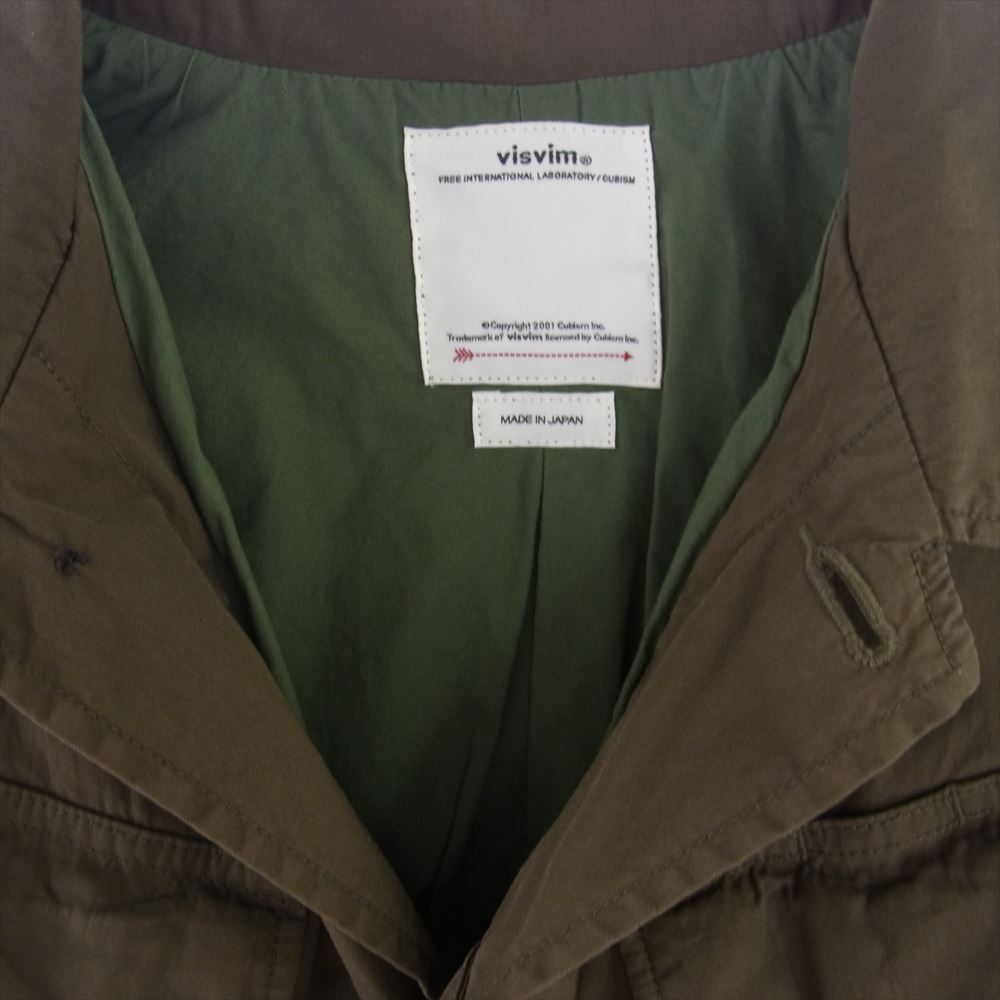 VISVIM ビズビム 22SS 0122105013021 Tropical Combat Jacket コットン ナイロン コンバット ジャケット カーキ系 1【中古】
