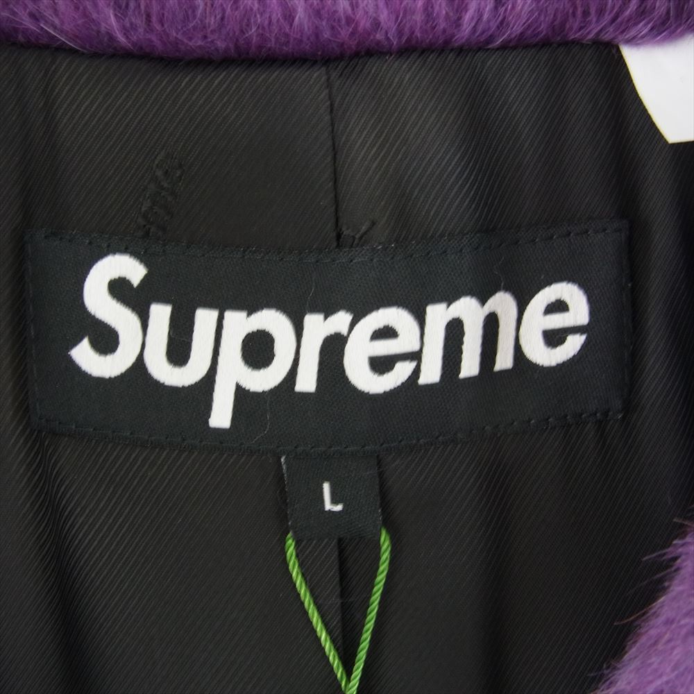 Supreme シュプリーム 21AW Loro Piana ロロピアーナ ALPACA OVERCOAT アルパカ オーバーコート パープル系 L【極上美品】【中古】