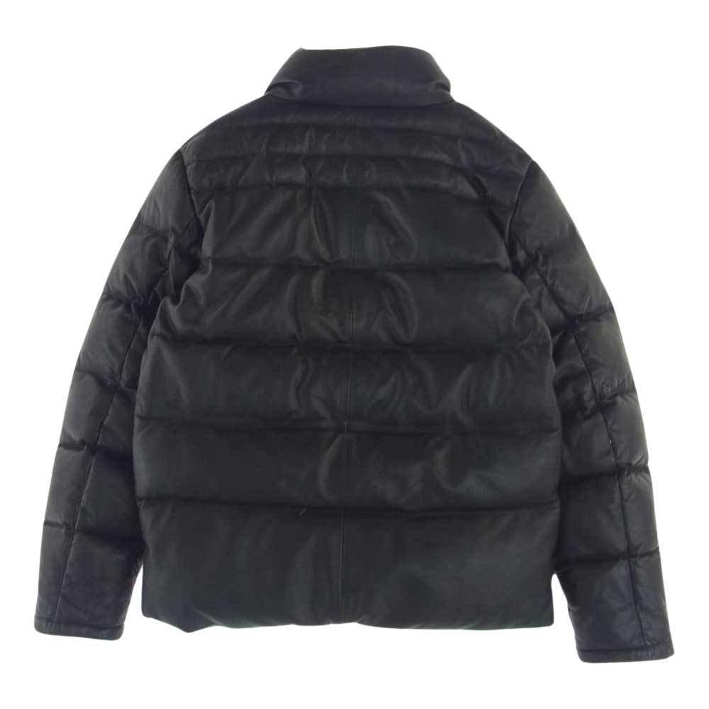 ルイス LU16S0070040100 ラムレザー オールレザー スタンドカラー ダウンジャケット ブラック系 L【中古】