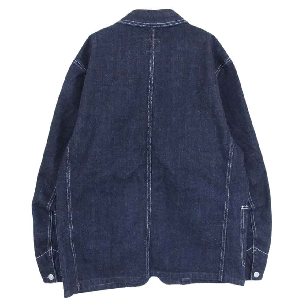 児島ジーンズ ベーシック カバーオール デニム ジャケット インディゴブルー系 L【中古】