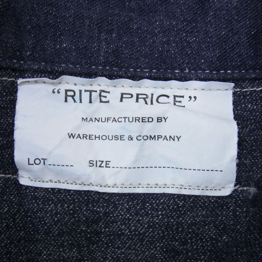 WAREHOUSE ウエアハウス 2192 HORSE GUARD JACKET ホースガード デニムジャケット インディゴブルー系 40【中古】