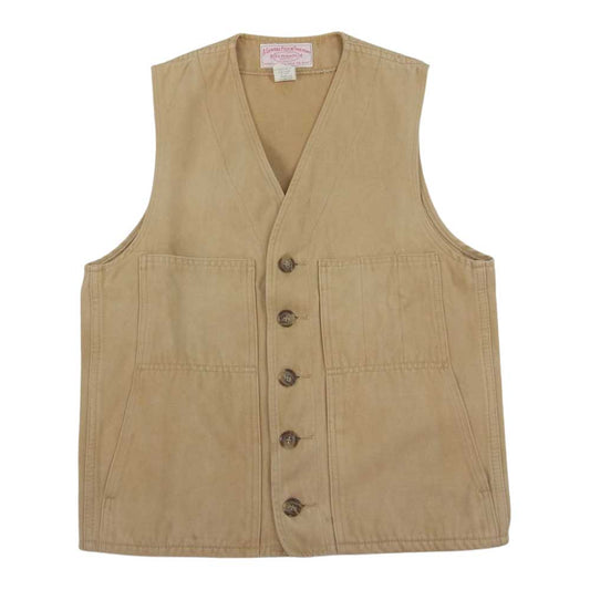 FILSON フィルソン USA製 モールスキン ワーク ベスト ベージュ系 36【中古】