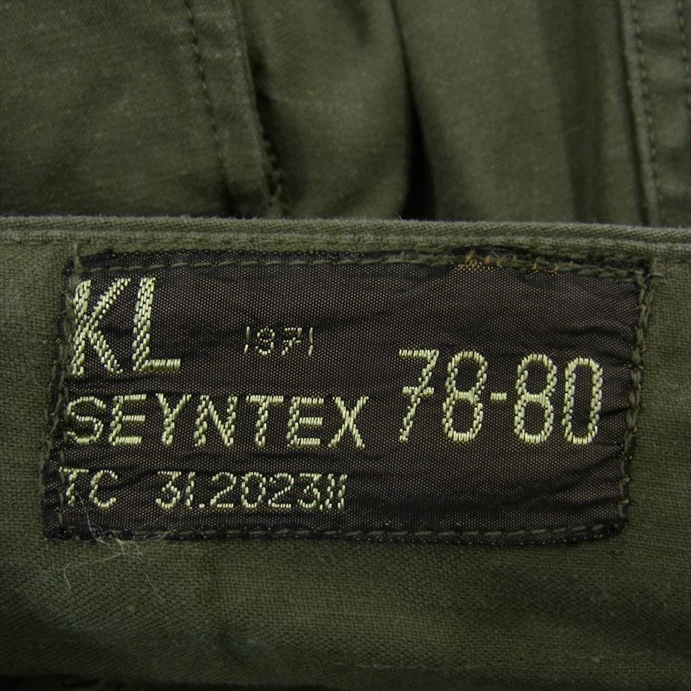 オランダ軍 ヴィンテージ 60s K.L. SEYNTEX ダブルフェイス カーゴ パンツ カーキ系 78 80【中古】