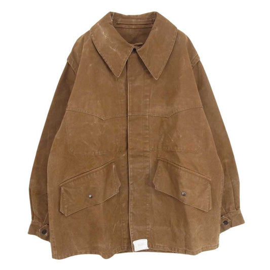 フランス国鉄 ヴィンテージ 40s 50s レイルロード 鉄道作業員 フレンチ ワーク ジャケット ブラウン系 サイズ表記無【中古】