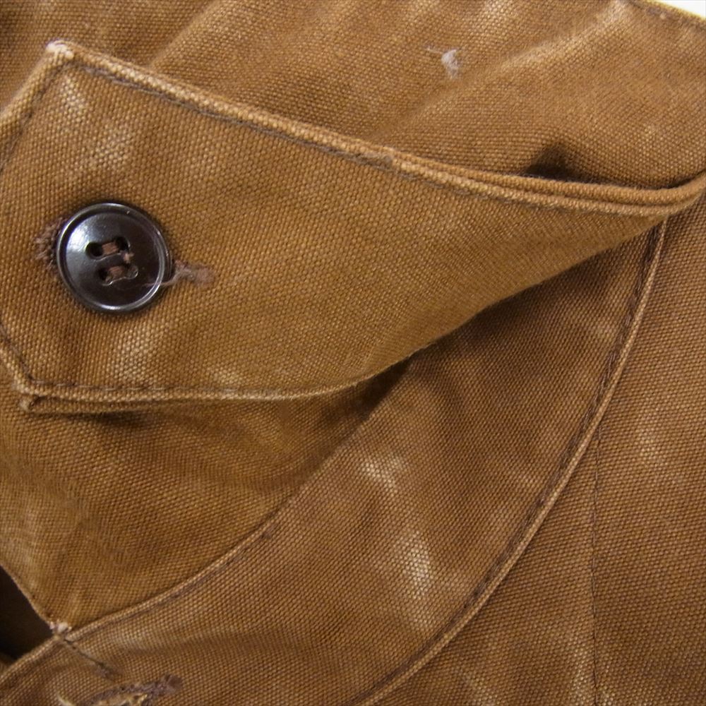 フランス国鉄 ヴィンテージ 40s 50s レイルロード 鉄道作業員 フレンチ ワーク ジャケット ブラウン系 サイズ表記無【中古】