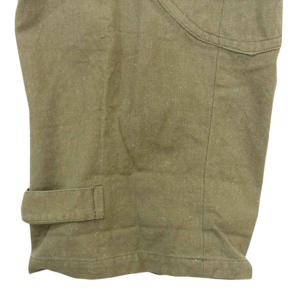 フランス軍 ヴィンテージ 40s 50s モーター サイクル パンツ ダブルニー モデル ミリタリー パンツ カーキ系 サイズ表記無【中古】