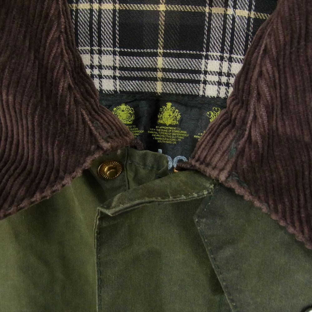 Barbour バブアー 95年製 3ワラント Gamefair ゲームフェア オイルド ジャケット カーキ系 C44 112CM【中古】