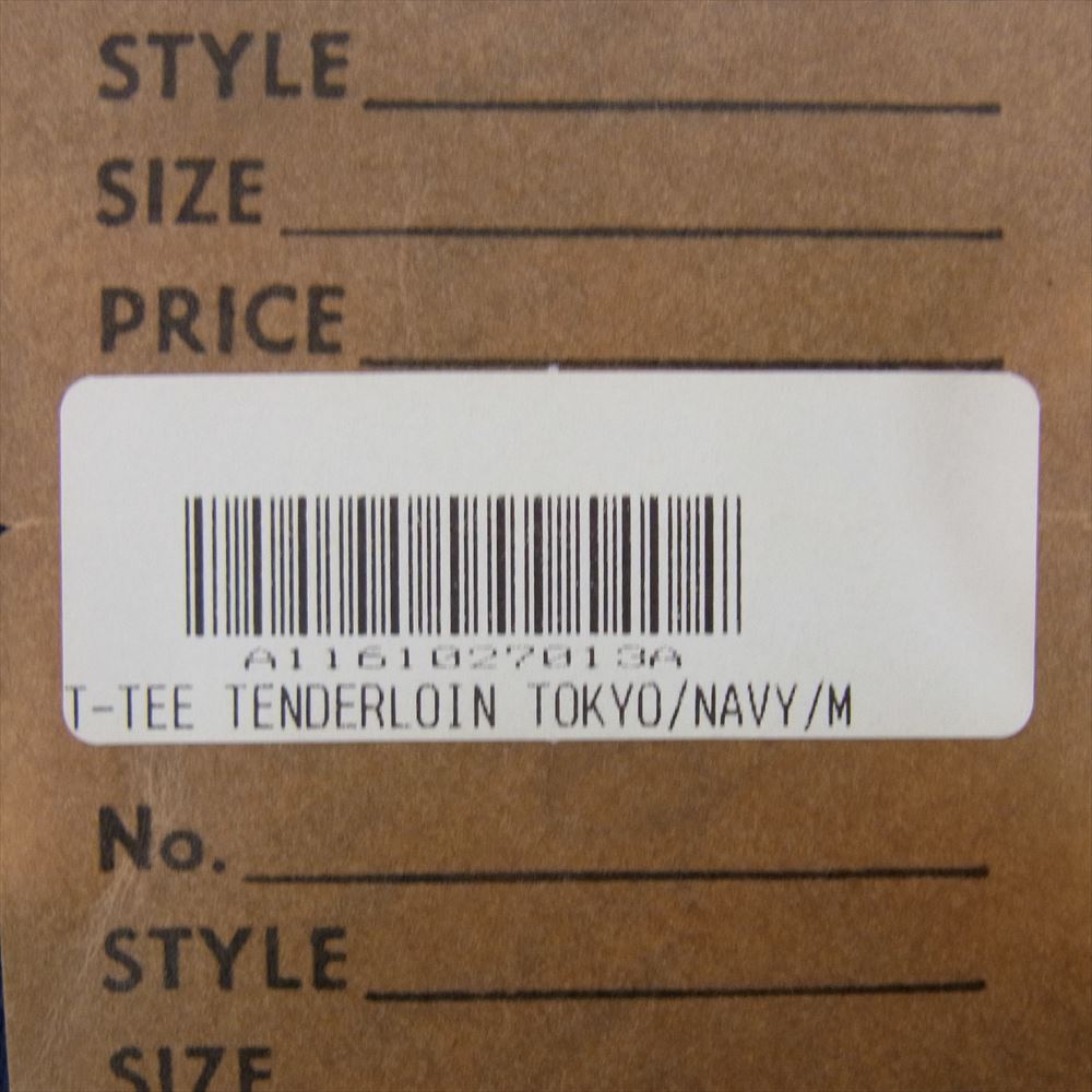 TENDERLOIN テンダーロイン T-TEE TENDERLOIN TOKYO プリント 半袖 Tシャツ ネイビー系 M【中古】