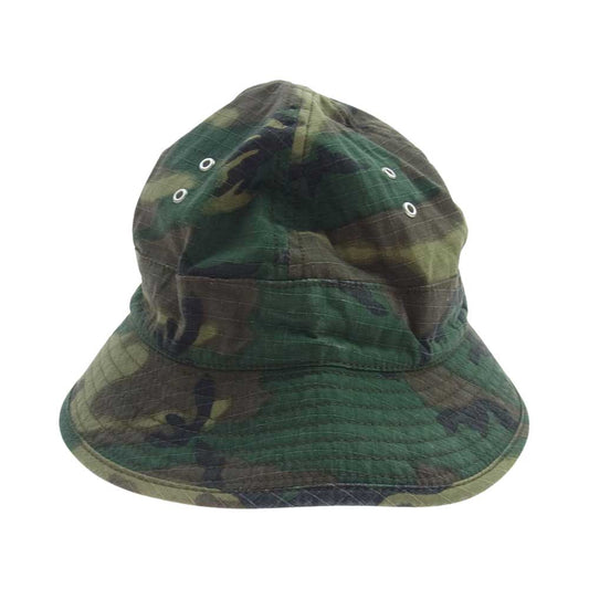 TENDERLOIN テンダーロイン JUNGLE HAT RIP STOP CAMO ジャングル ハット リップストップ カモ カーキ系【中古】