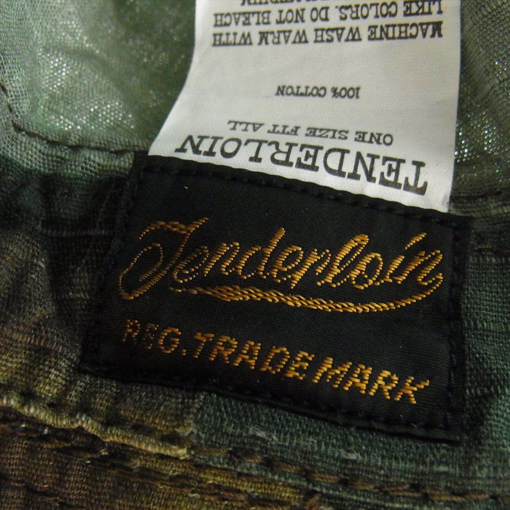 TENDERLOIN テンダーロイン JUNGLE HAT RIP STOP CAMO ジャングル ハット リップストップ カモ カーキ系【中古】