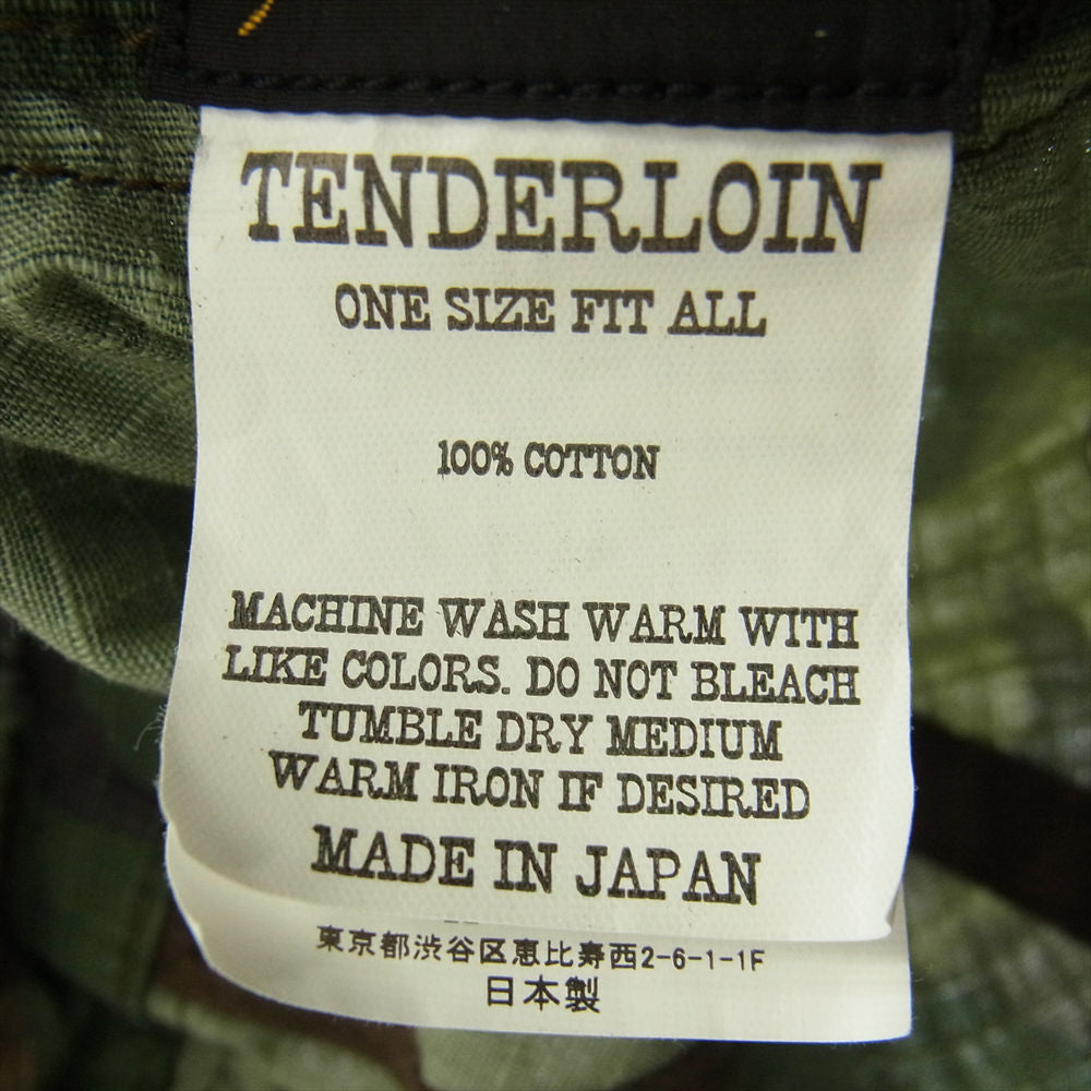 TENDERLOIN テンダーロイン JUNGLE HAT RIP STOP CAMO ジャングル ハット リップストップ カモ カーキ系【中古】