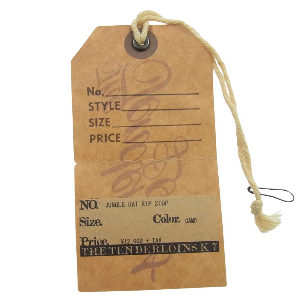 TENDERLOIN テンダーロイン JUNGLE HAT RIP STOP CAMO ジャングル ハット リップストップ カモ カーキ系【中古】