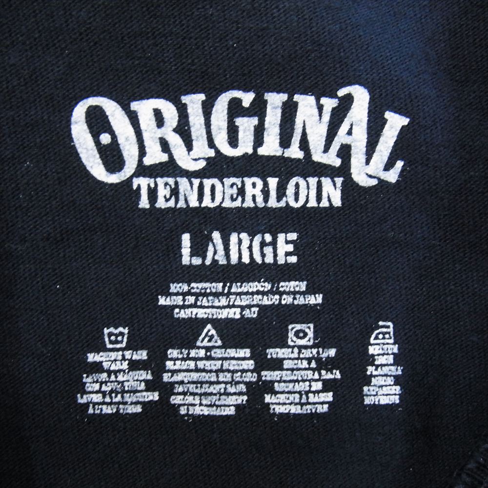 TENDERLOIN テンダーロイン TEE S.S 21 プリント 半袖 Tシャツ ネイビー系 L【中古】