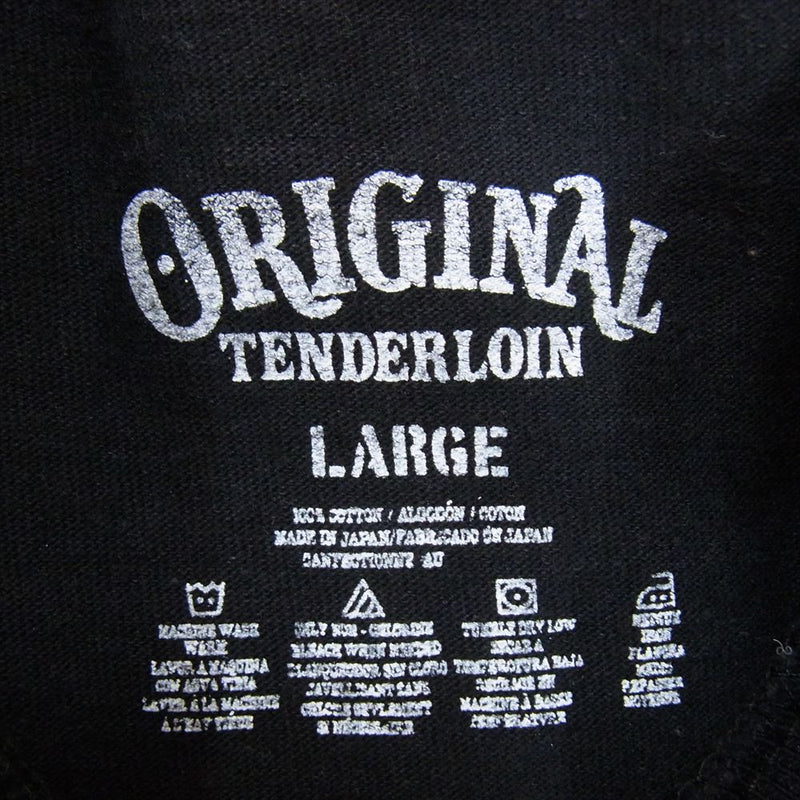 TENDERLOIN テンダーロイン TEE BS プリント 半袖 Tシャツ ブラック系 L【中古】