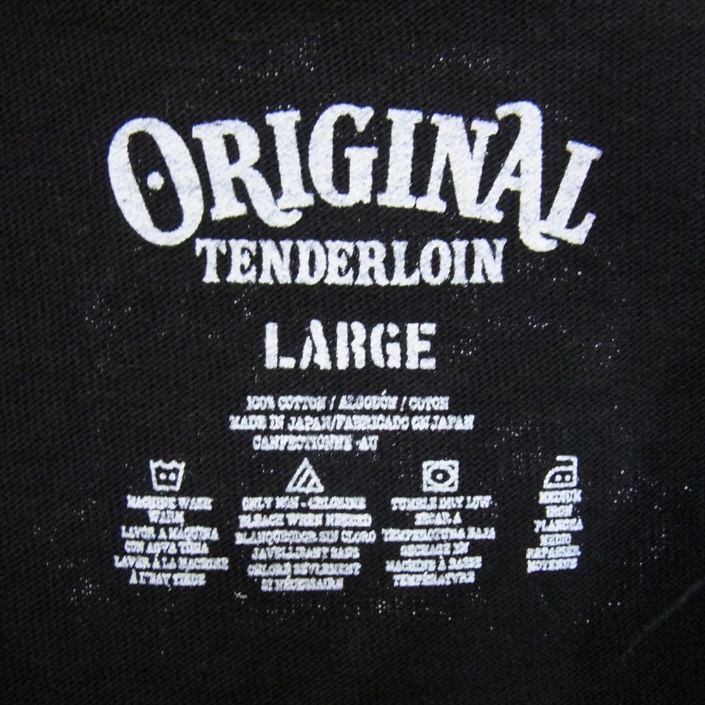 TENDERLOIN テンダーロイン TEE 2A プリント 半袖 Tシャツ ブラック系 L【中古】