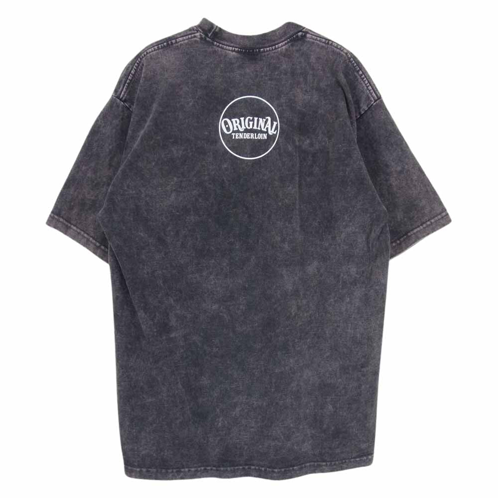 TENDERLOIN テンダーロイン TEE ACID WASH XXX  プリント 半袖 Tシャツ グレー系 L【中古】
