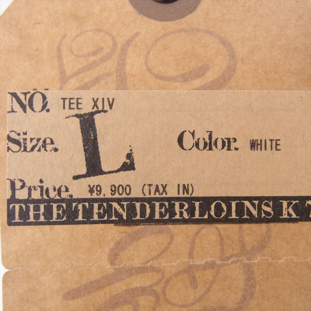 TENDERLOIN テンダーロイン TEE XIV プリント 半袖 Tシャツ ホワイト系 L【中古】