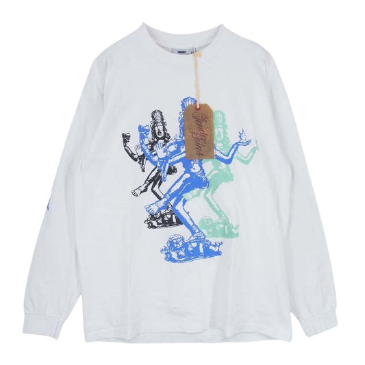 TENDERLOIN テンダーロイン TEE L/S SV シヴァ プリント長袖 Tシャツ ホワイト系 L【中古】