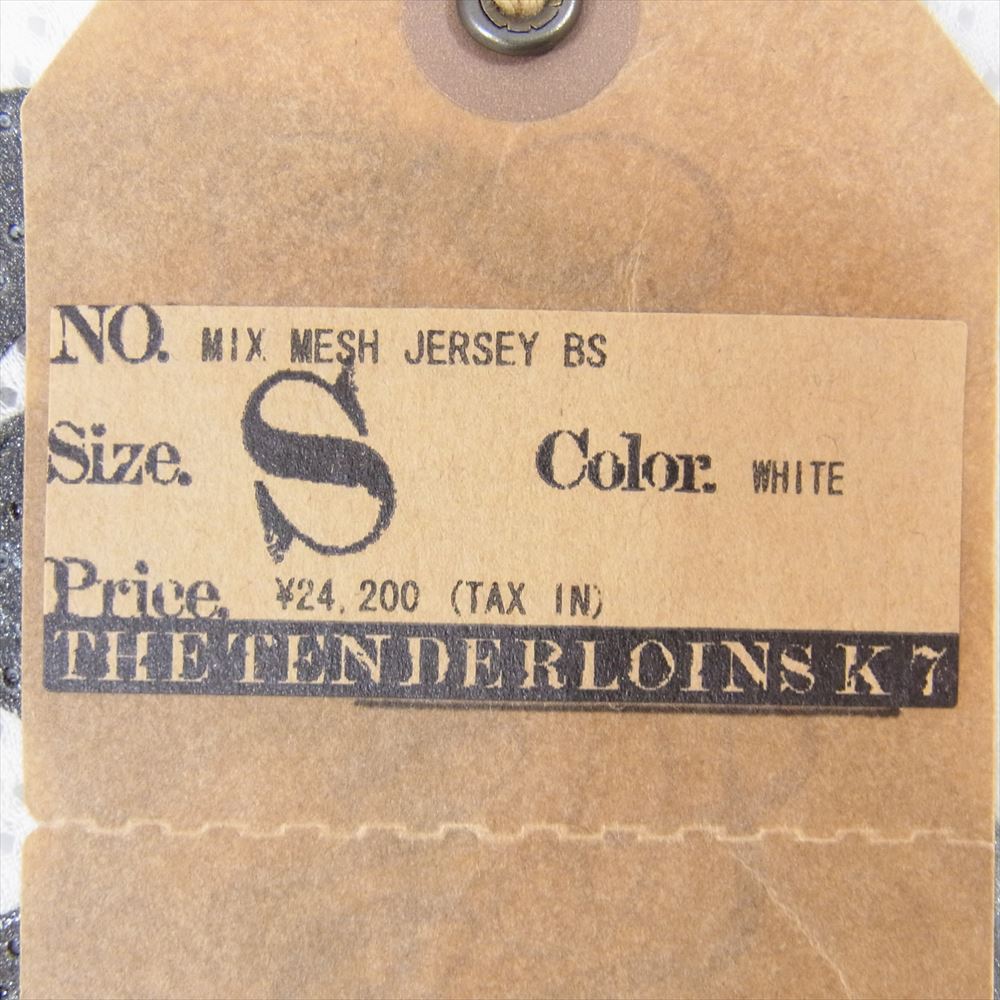 TENDERLOIN テンダーロイン MIX MESH JERSEY BS メッシュ 長袖Ｔシャツ ホワイト系 S【中古】
