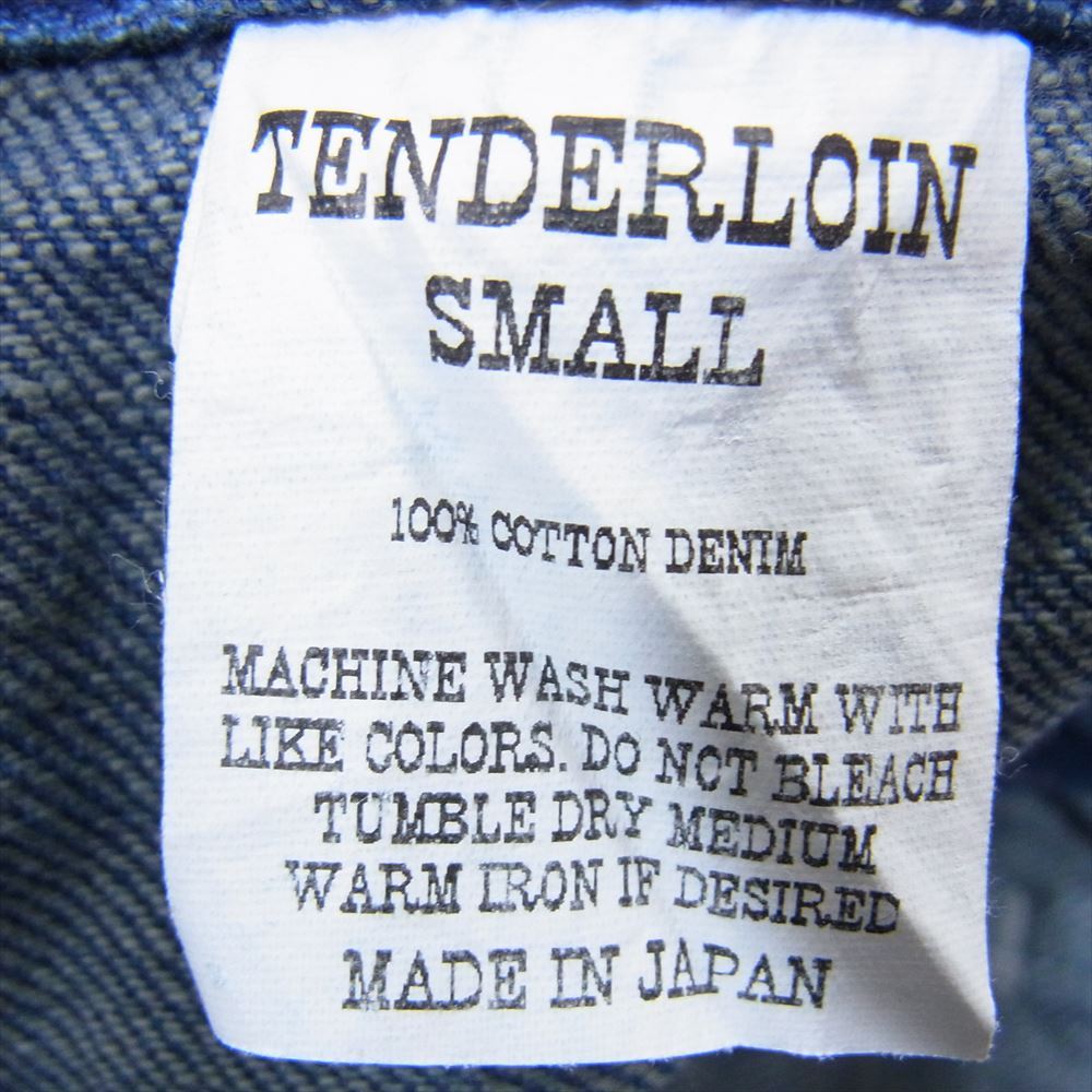 TENDERLOIN テンダーロイン T-DENIM TROUSERS WASH デニム トラウザーズ ウォッシュ インディゴ シンチバック パンツ インディゴブルー系 S【中古】