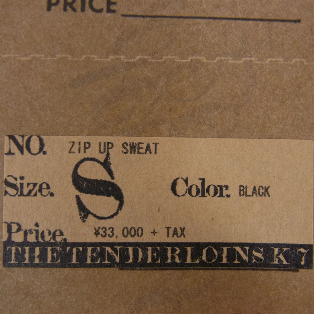 TENDERLOIN テンダーロイン T-ZIP UP SWEAT ジップ スウェット ブラック系 S【中古】