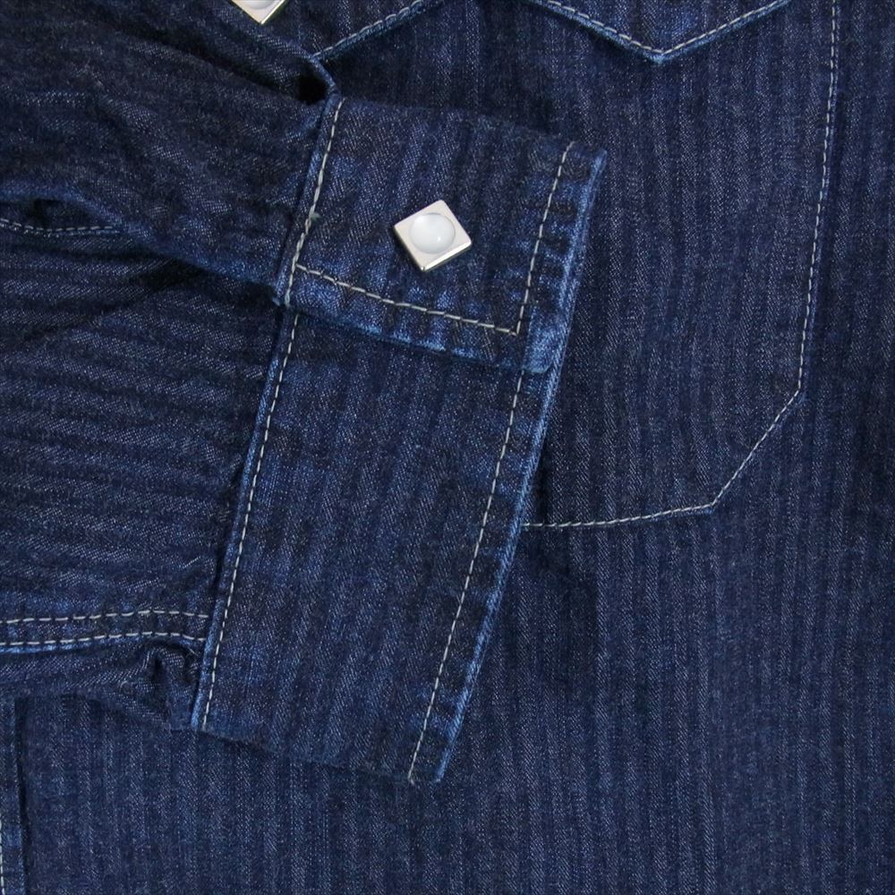 TENDERLOIN テンダーロイン T-DENIM HB SHT SNAP BUTTON デニム シャツ ヘリンボーン スナップ ボタン 長袖 シャツ インディゴブルー系 S【中古】