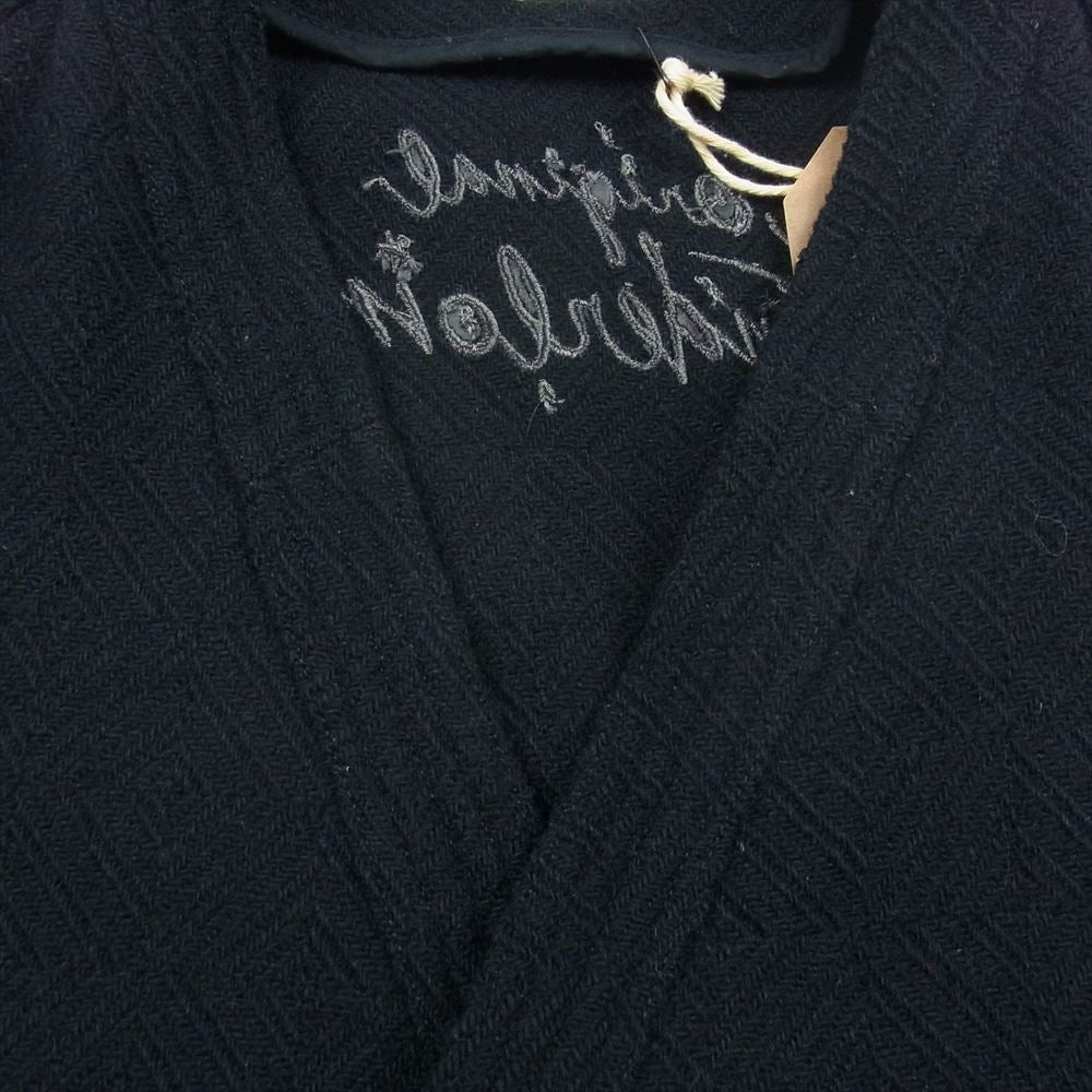 TENDERLOIN テンダーロイン MELTON 3BUTTONS JKT メルトン 3ボタン ノーカラー ウール ジャケット ブラック系 S【中古】