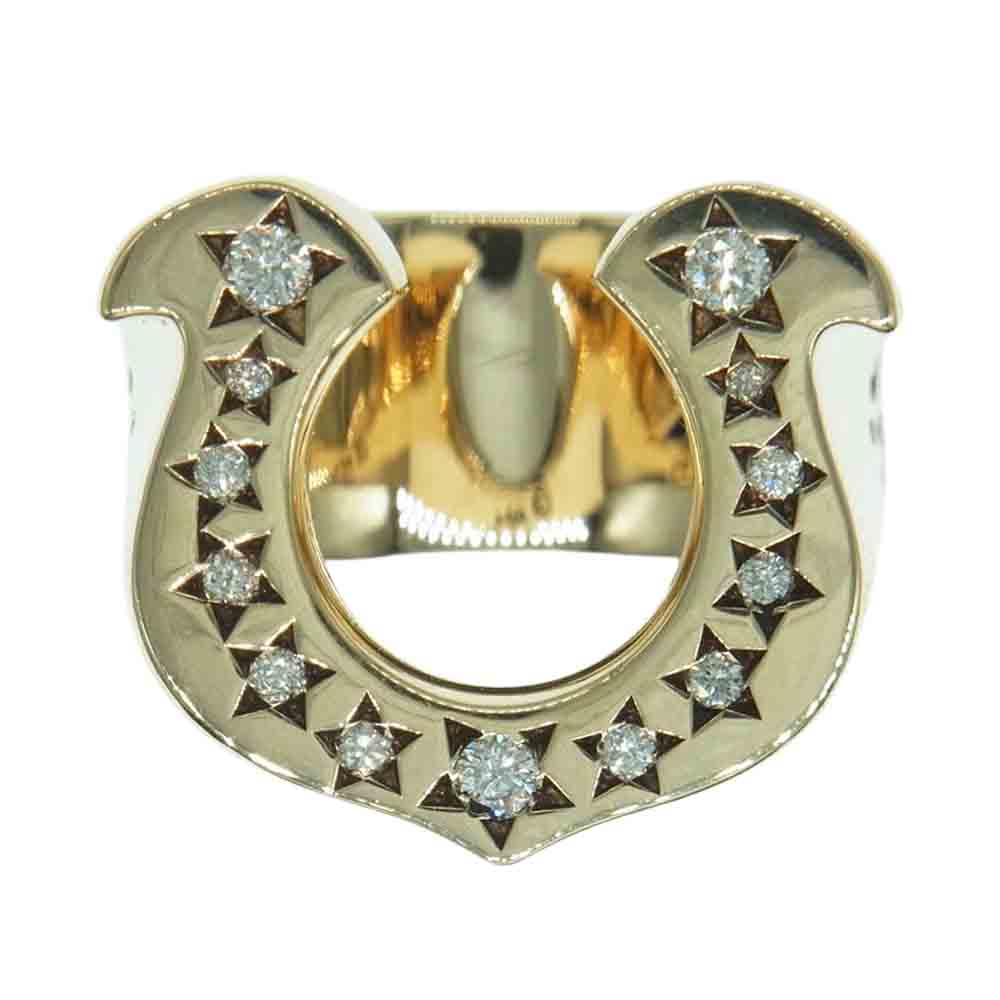 TENDERLOIN テンダーロイン 【新品仕上げ済み】T-H.S RING CHICK SIZE GOLD STONE ホースシュー 8K ゴールド ダイヤモンド リング 10号【極上美品】【中古】