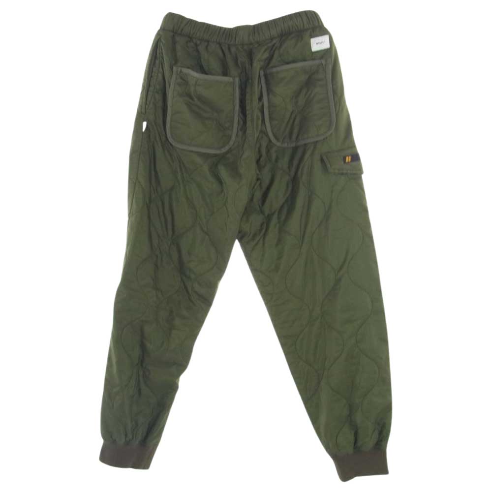 WTAPS ダブルタップス 19AW 192TQDT-PTM02 WLT TROUSERS ライナー キルティング パンツ モスグリーン系 2【中古】