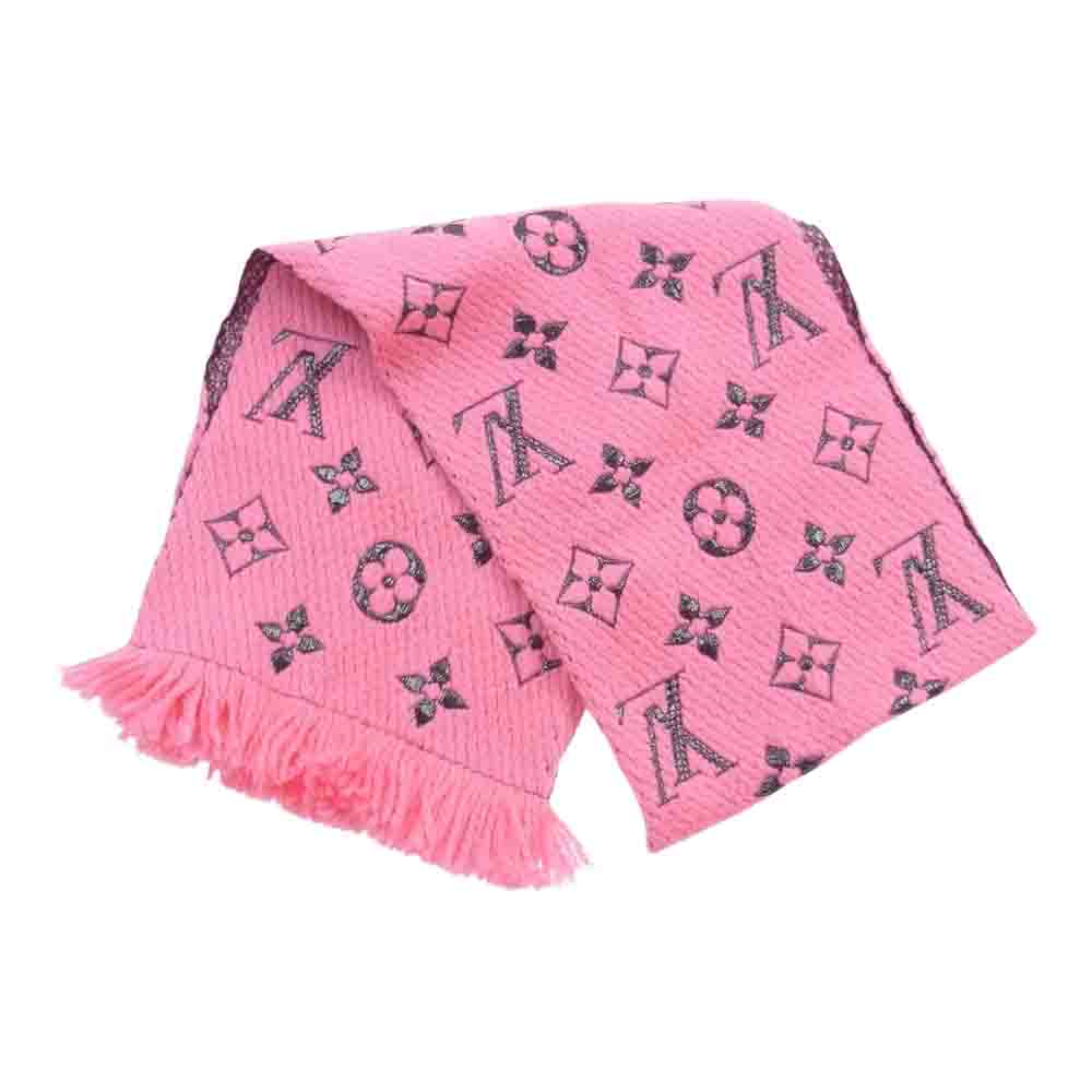 LOUIS VUITTON ルイ・ヴィトン M76070 エシャルプ・ロゴマニア シャイン ピンク モノグラム マフラー ストール ピンク系【中古】