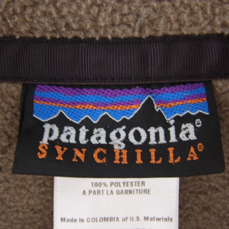 patagonia パタゴニア 07AW 25450F7 07年製 USA製 SYNCHILLA シンチラ スナップT フリース ジャケット カーキ系 M【中古】