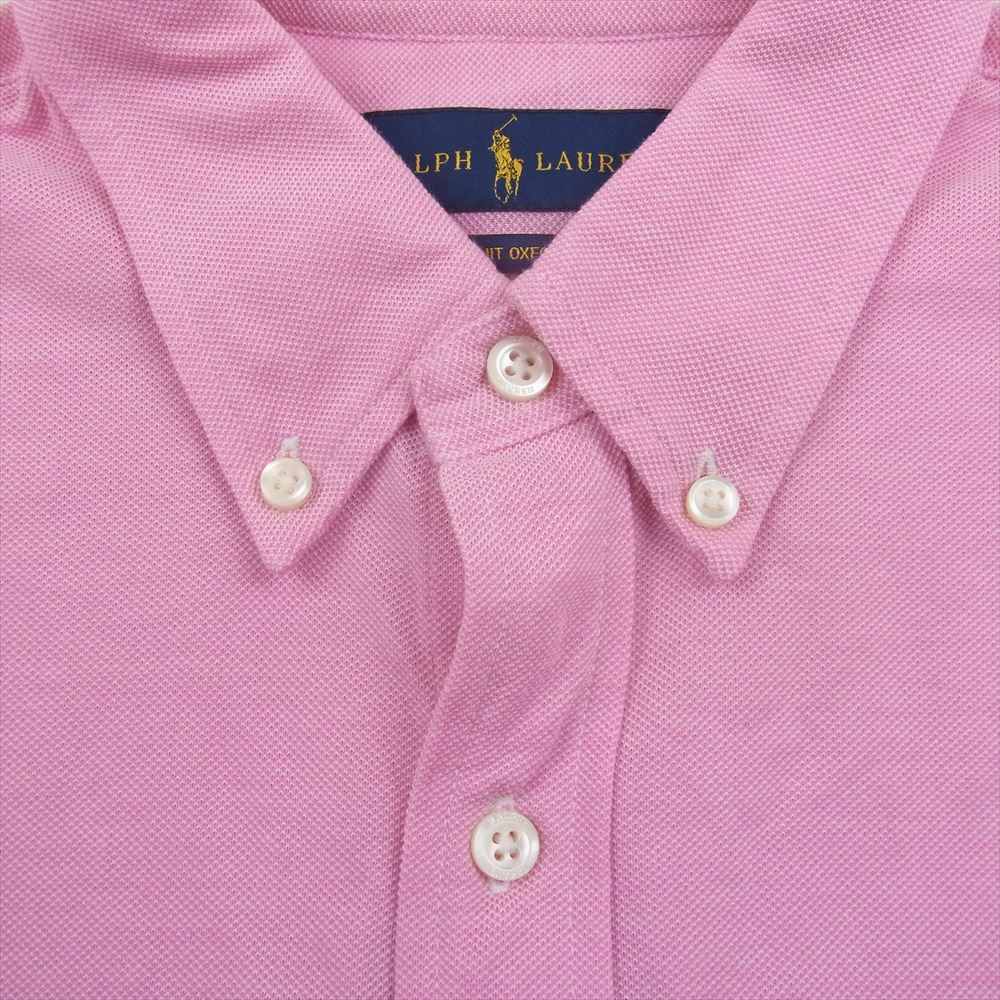 POLO RALPH LAUREN ポロ・ラルフローレン 710577455003 ニット オックスフォード ポニー刺繍 長袖 シャツ  ピンク系 L【中古】