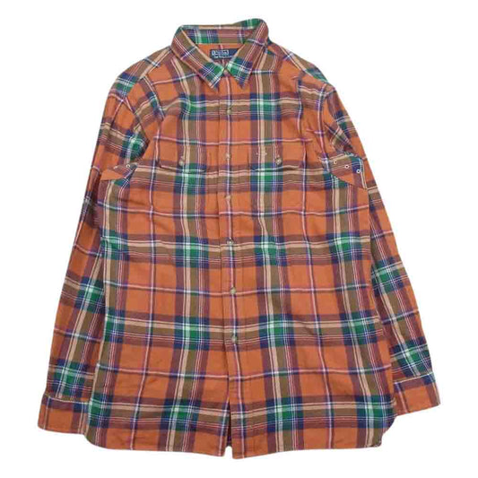 POLO RALPH LAUREN ポロ・ラルフローレン 7936028JJZM フランネル チェック 長袖 シャツ オレンジ系 XL【中古】