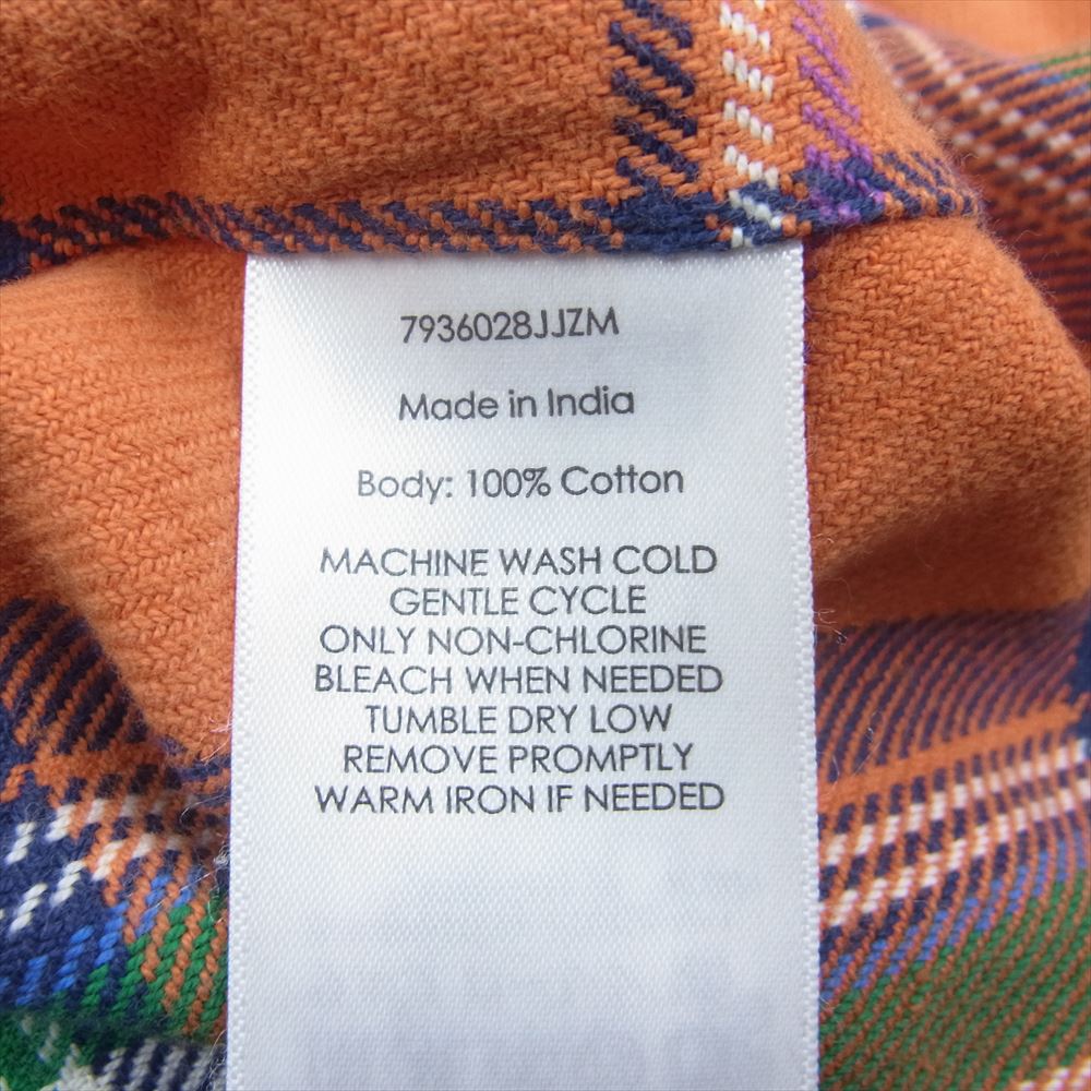 POLO RALPH LAUREN ポロ・ラルフローレン 7936028JJZM フランネル チェック 長袖 シャツ オレンジ系 XL【中古】