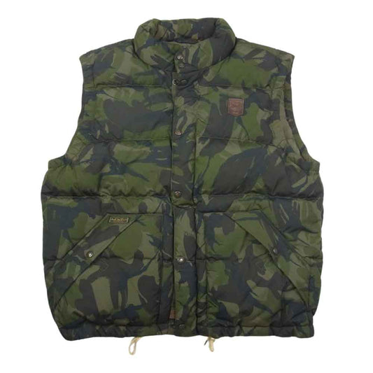 POLO RALPH LAUREN ポロ・ラルフローレン 7287029EDT カモフラ柄 ジップアップ ダウンベスト  カーキ系 XL【中古】