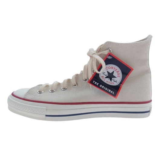 CONVERSE コンバース ALLSTAR CANVAS J HI Made In Japan 日本製 オールスター ハイカット キャンバス スニーカー ホワイト系 27.5【新古品】【未使用】【中古】