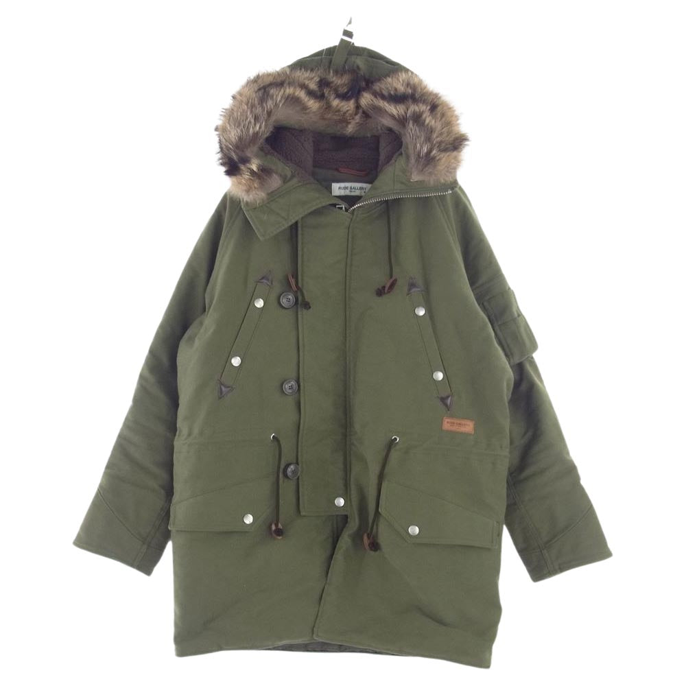 RUDE GALLERY ルードギャラリー 15AW WHO THE FUCK IS RG? N-3B ミリタリー コート ジャケット モスグリーン系 3【中古】